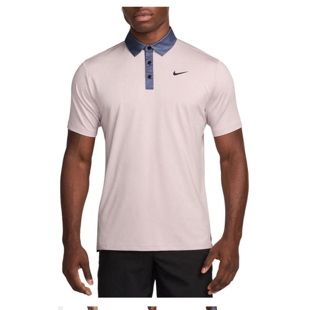 $80 NWT Nike Dri-FIT Tour Contrast Golf Polo Platinum Violet Size XXL FZ7501-019 - Picture 1 of 7